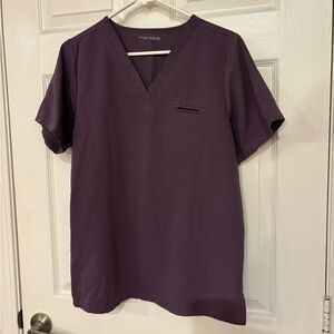 Mandala scrub top; large; purple